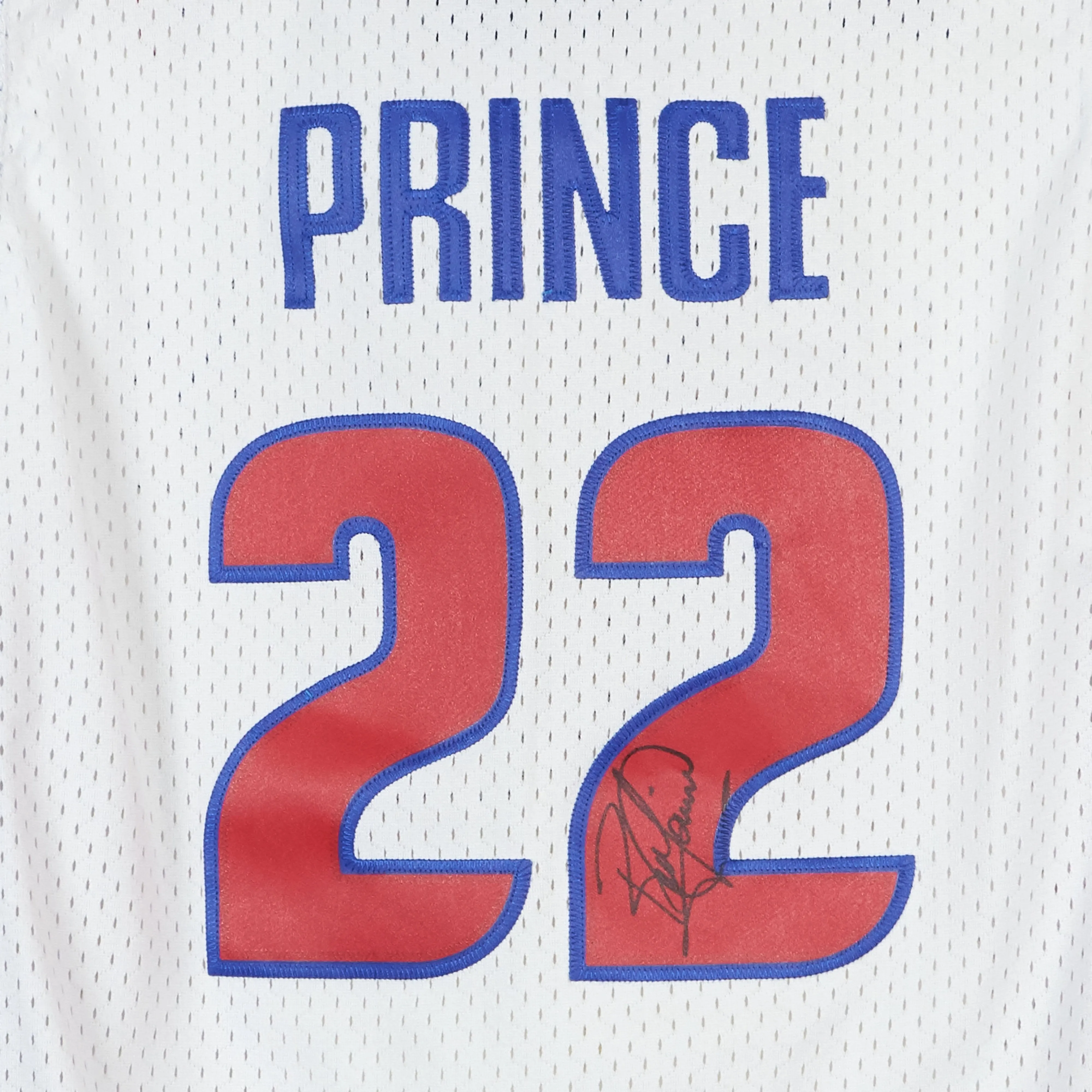 Detroit Pistons Signed Adidas Prince Basketball Jersey Vest - White - L Boys