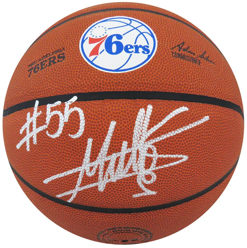 Dikembe Mutombo Signed Wilson Philadelphia 76ers Logo NBA Basketball - (SS COA)