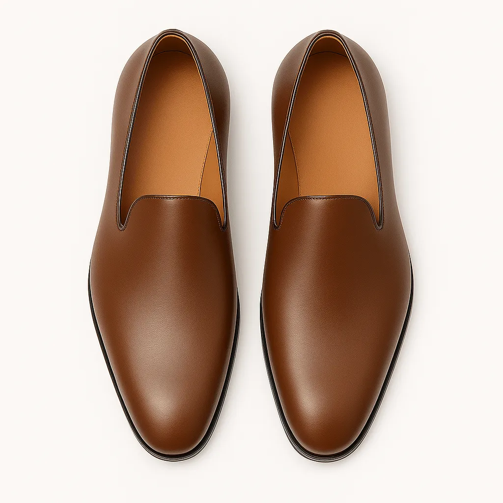 Domoir | Classic Plain Leather Loafers