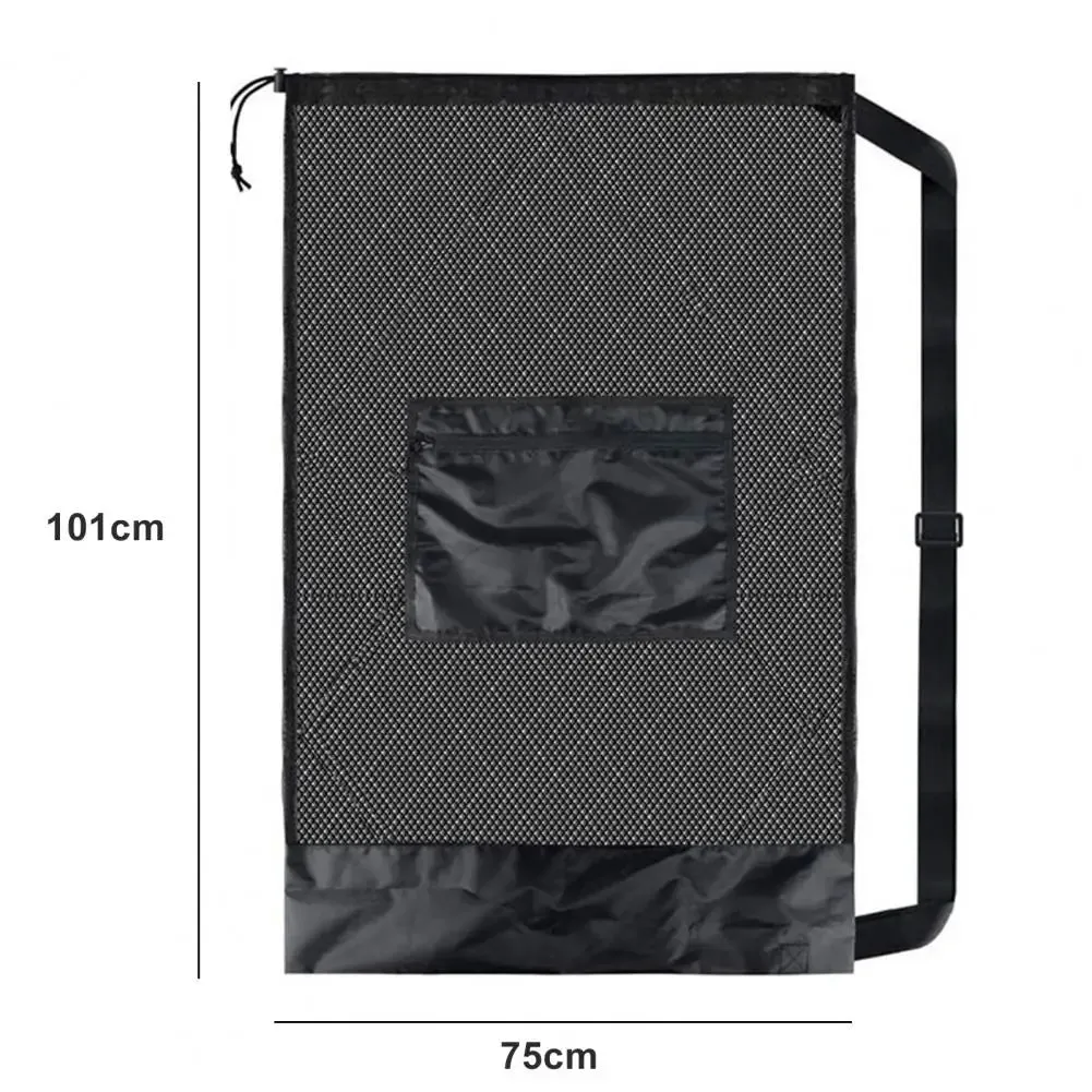 Drawstring Sports Ball Bag with Shoulder Strap for Football Soccer Basketball.