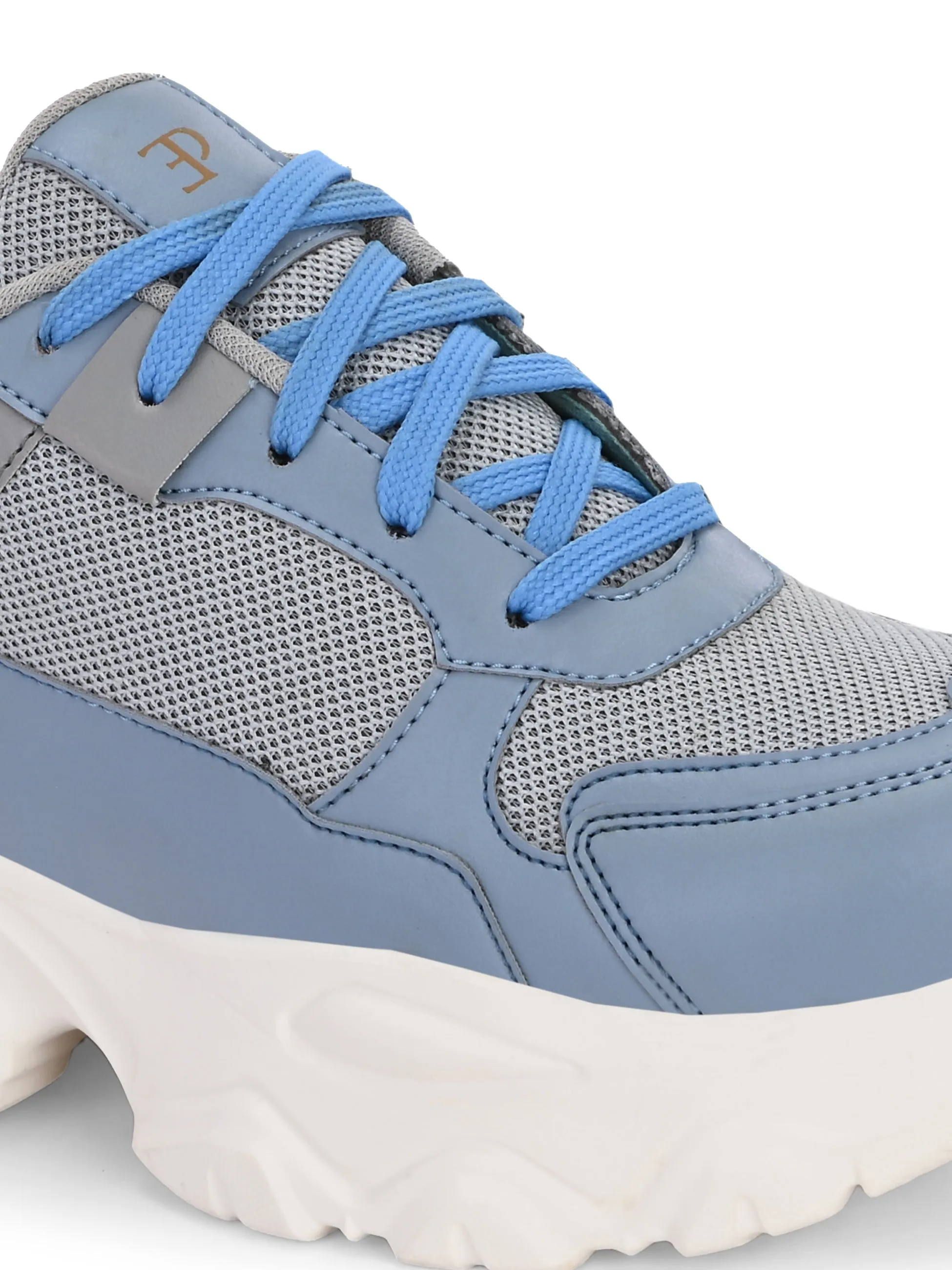 EL PASO Women Faux Leather Casual Lace Up Sneakers