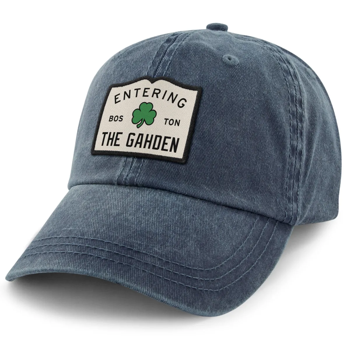 Entering The Gahden Shamrock Patch Washed Dad Hat