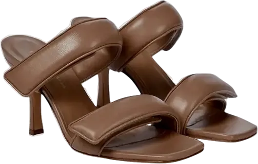 GIA BORGHINI X Pernille Teisbaek Perni 03 Leather Sandals In Brown UK 6 EU 39 👠