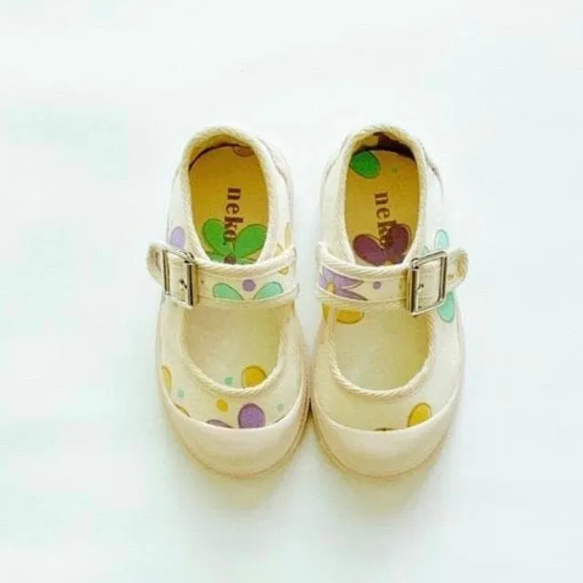 Girls & Boys Canvas Buckle Pumps