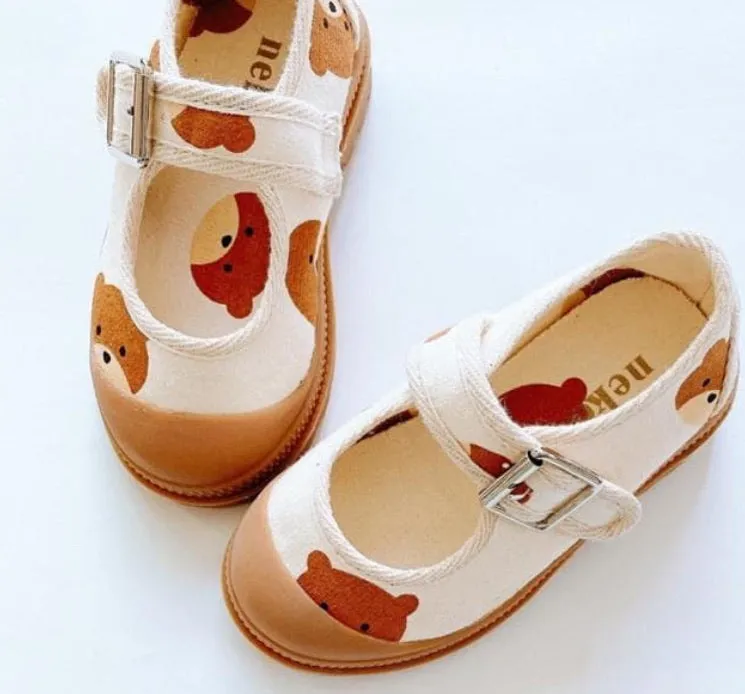 Girls & Boys Canvas Buckle Pumps