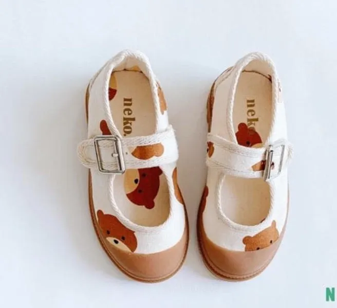 Girls & Boys Canvas Buckle Pumps