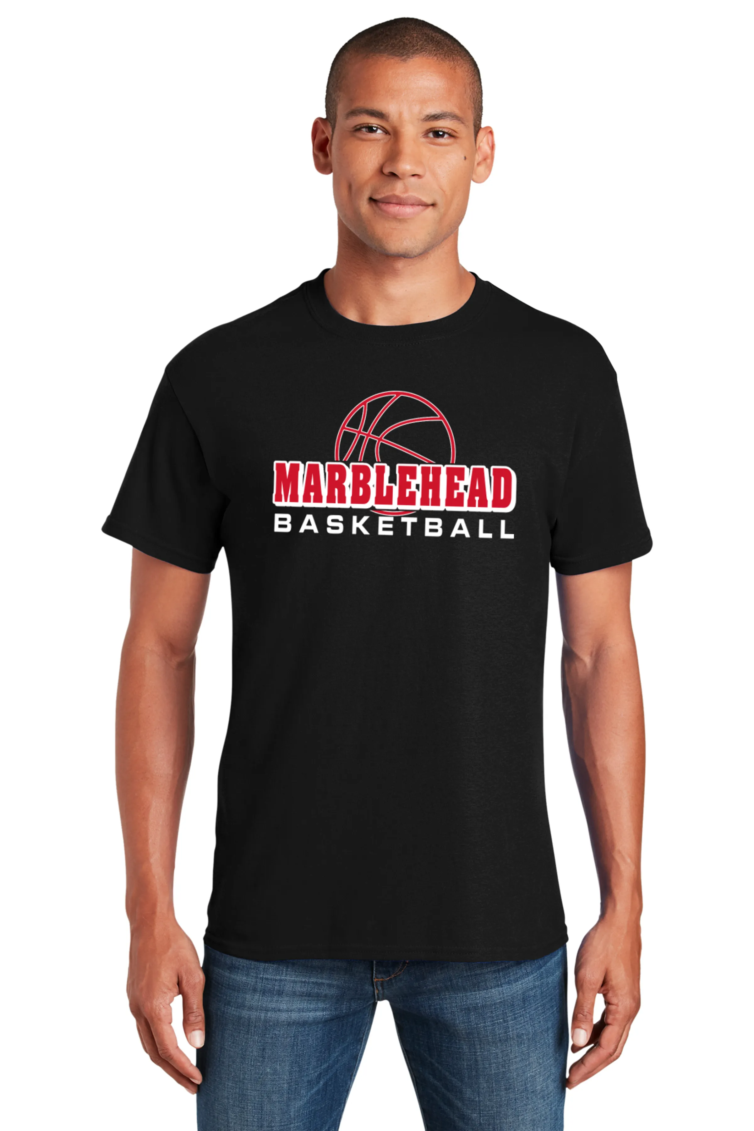 Girls Youth Basketball Heavy Cotton Tee