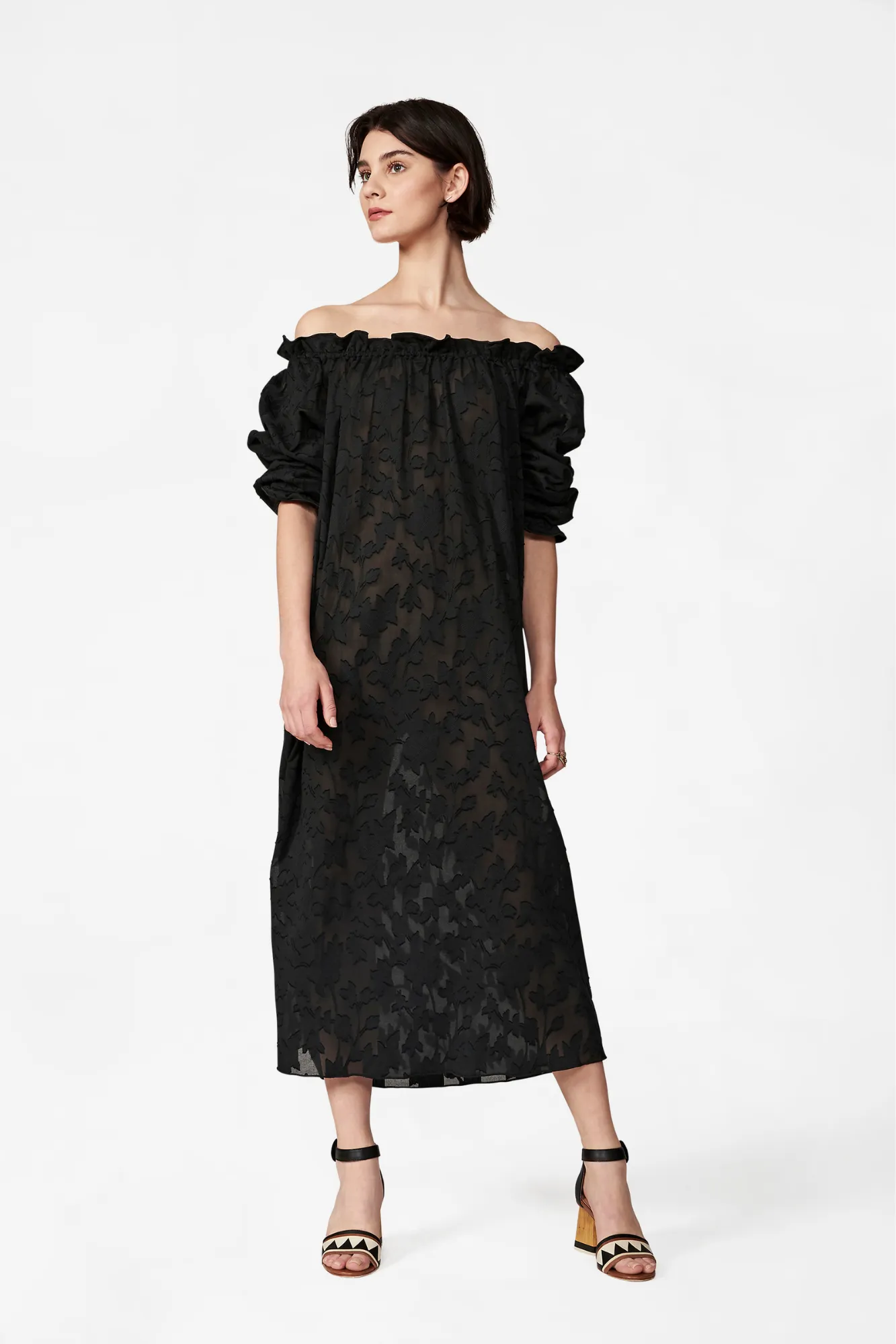Grace Black Floral Dress