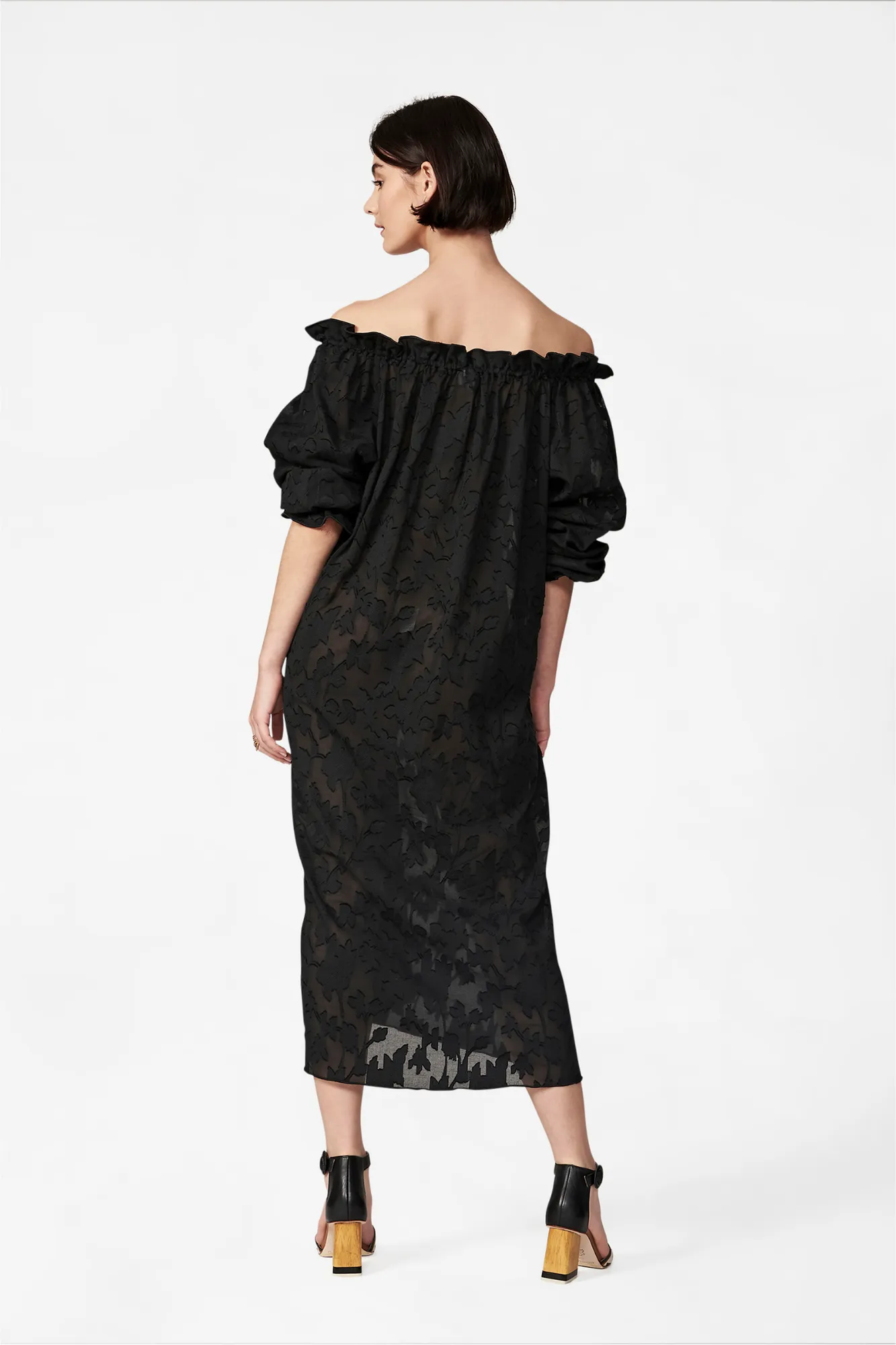 Grace Black Floral Dress