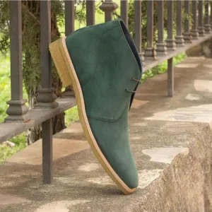 Green Suede Leather Gabrovo Chukka Lace Up Boots - Chukka Boots