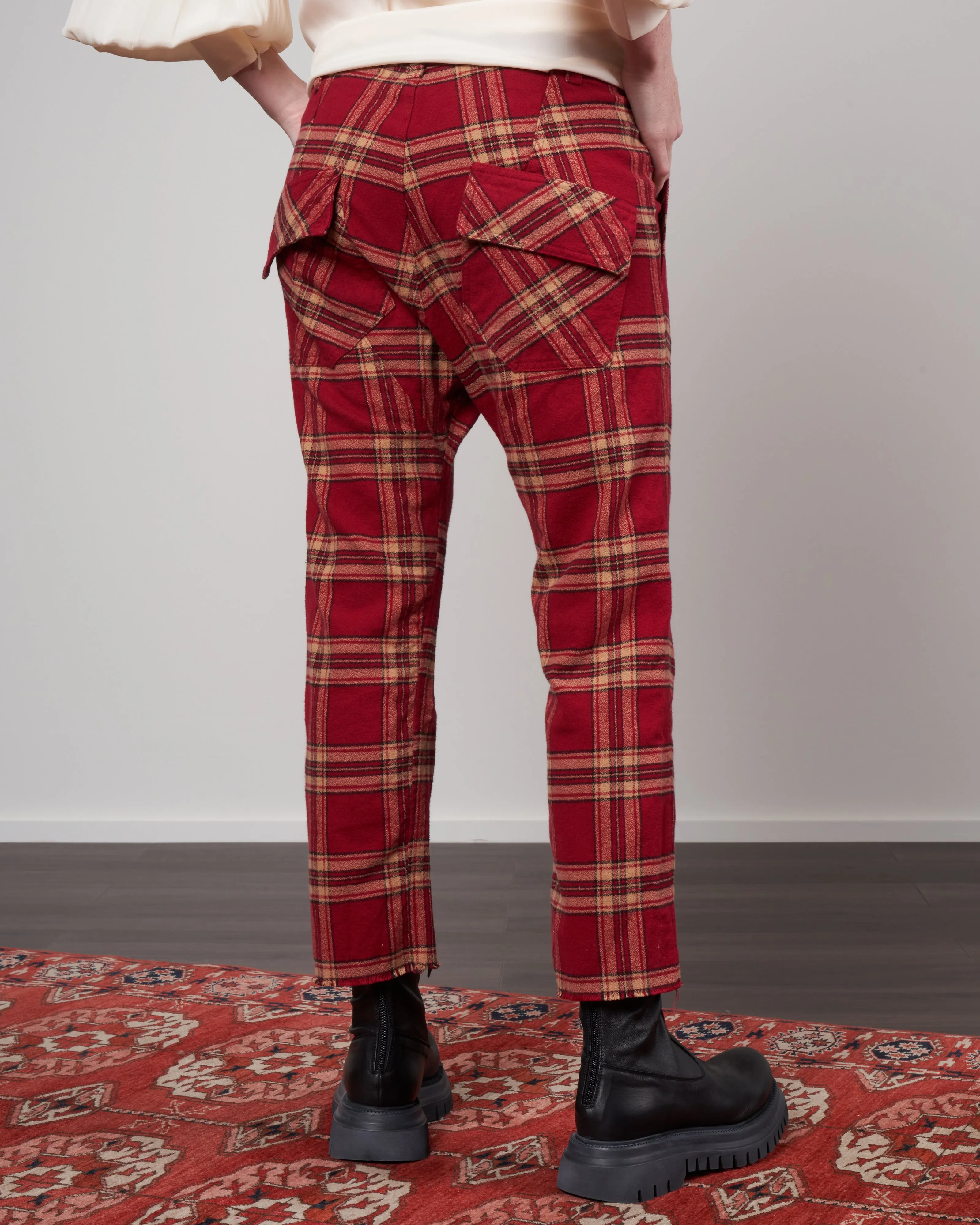 griffin flannel pant - cranberry