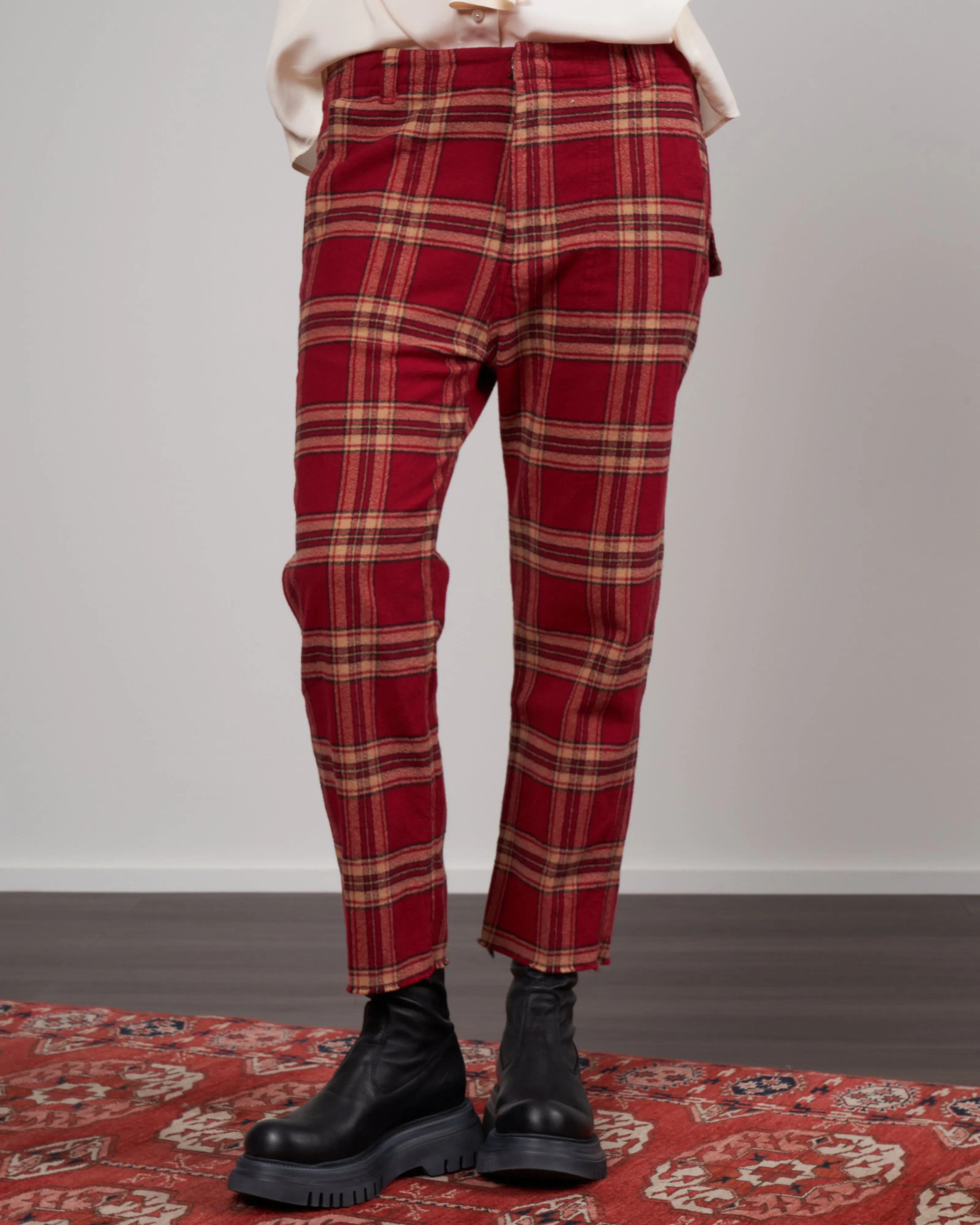 griffin flannel pant - cranberry