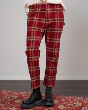griffin flannel pant - cranberry