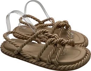 H&M Beige Rope Effect Sandals UK 9 EU 42 👠