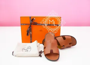 Hermes Men's Gold Izmir Sandal 43 Shoes