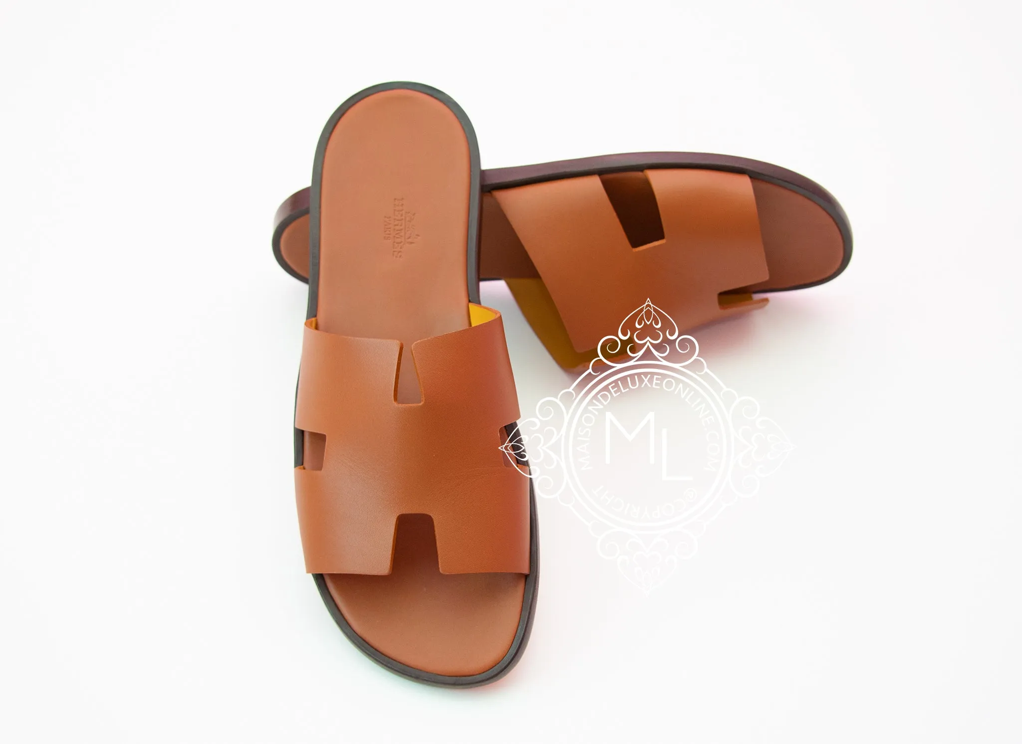 Hermes Men's Gold Izmir Sandal 43 Shoes