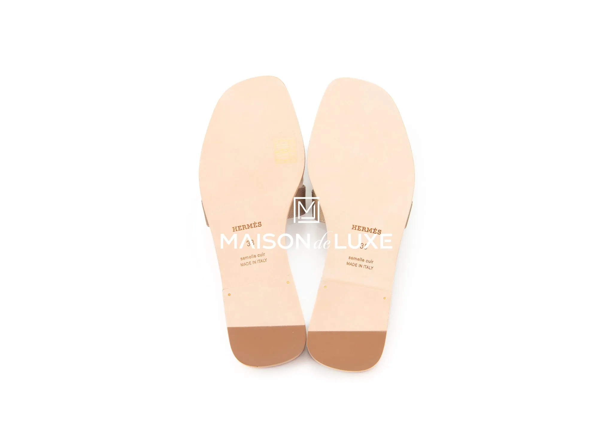 Hermes Women's Etoupe Oran Sandal 38