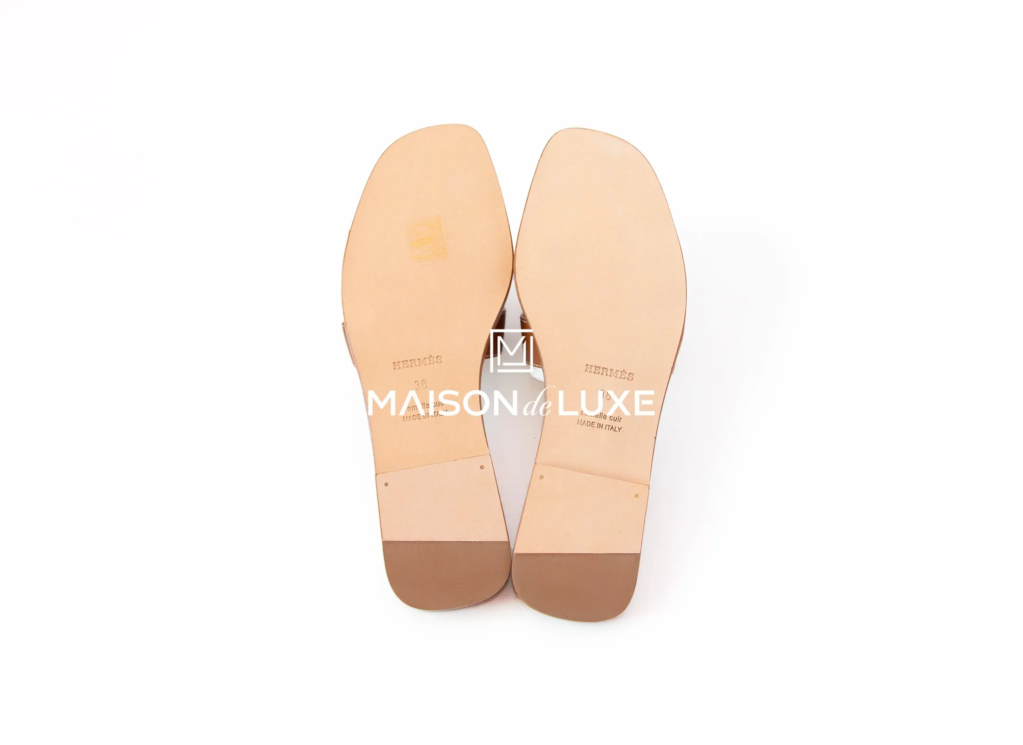 Hermes Women's Gold Oran Sandal Slipper 38 Shoes