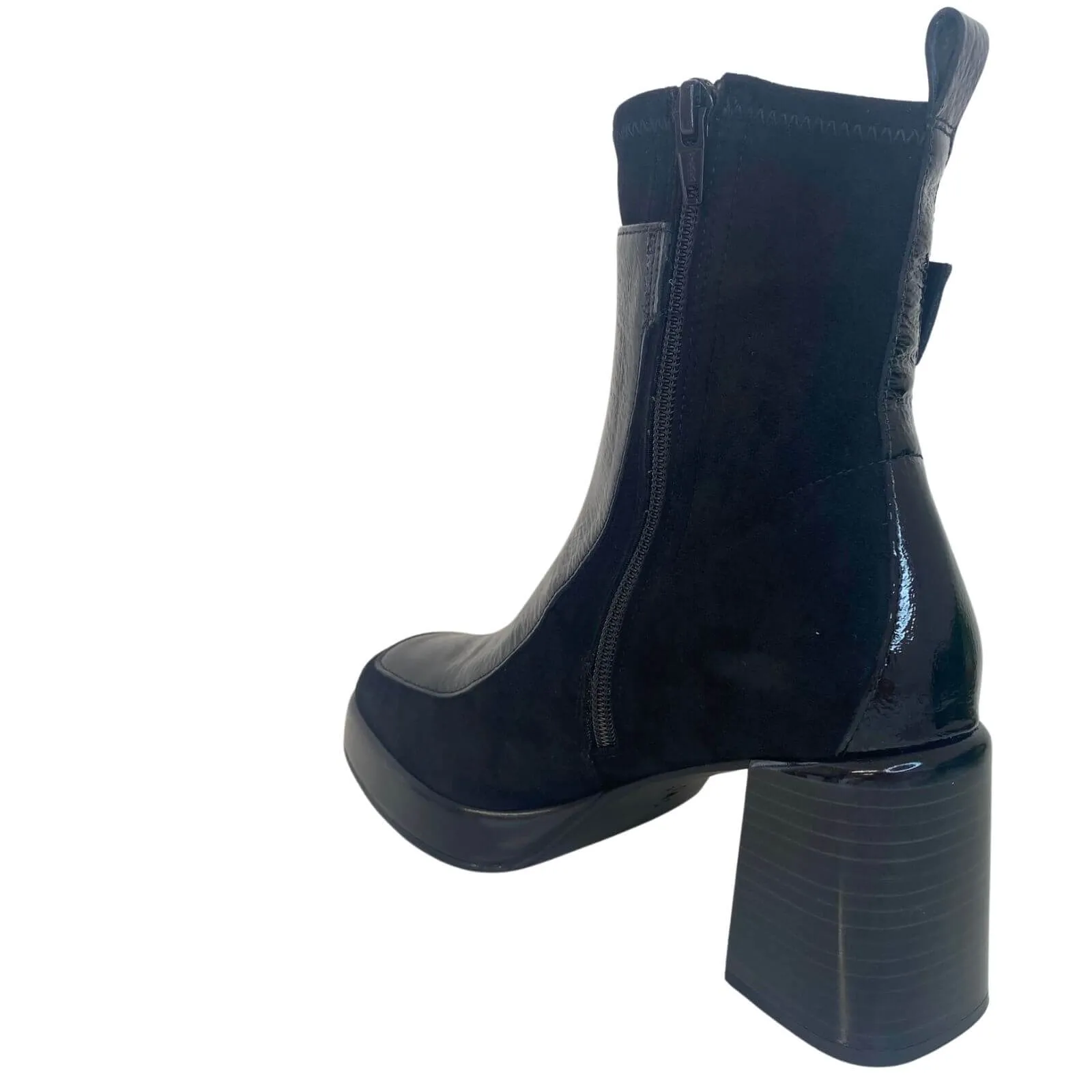 Hispanitas Black Leather Platform Boots