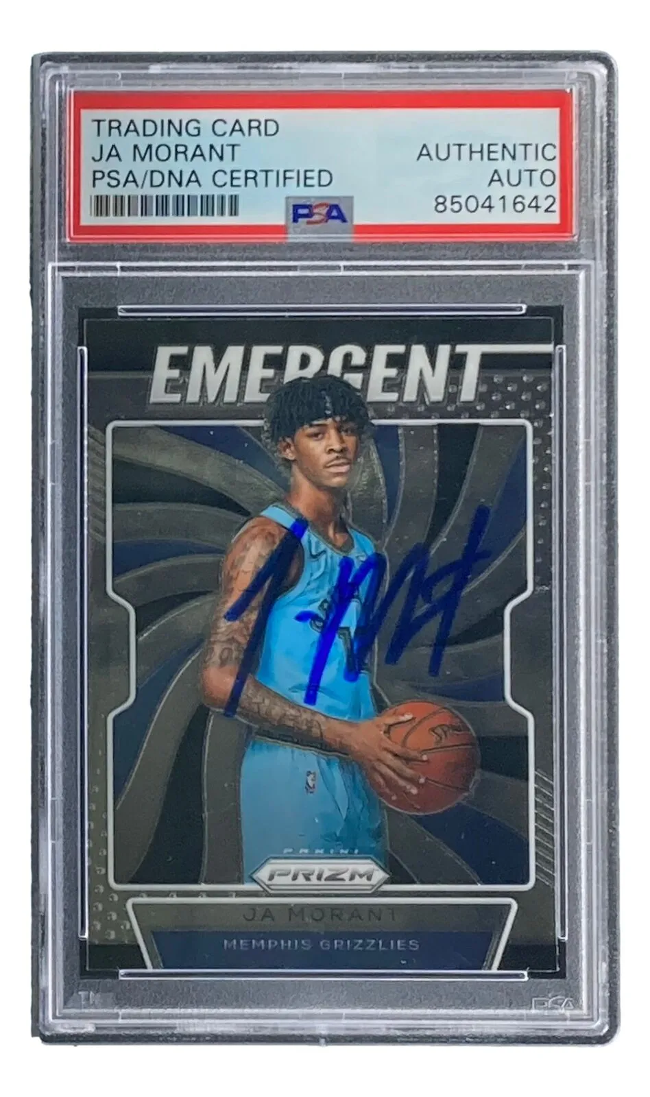 Ja Morant Signed 2019-20 Panini Prizm #17 Grizzlies Rookie Card PSA/DNA
