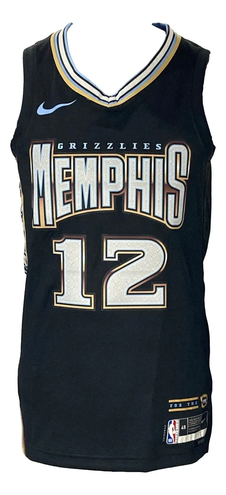 Ja Morant Signed Memphis Grizzlies Black Nike Swingman LG Jersey BAS