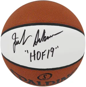 Jack Sikma Signed Spalding White Panel Basketball w/HOF'19 (SCHWARTZ SPORTS COA)