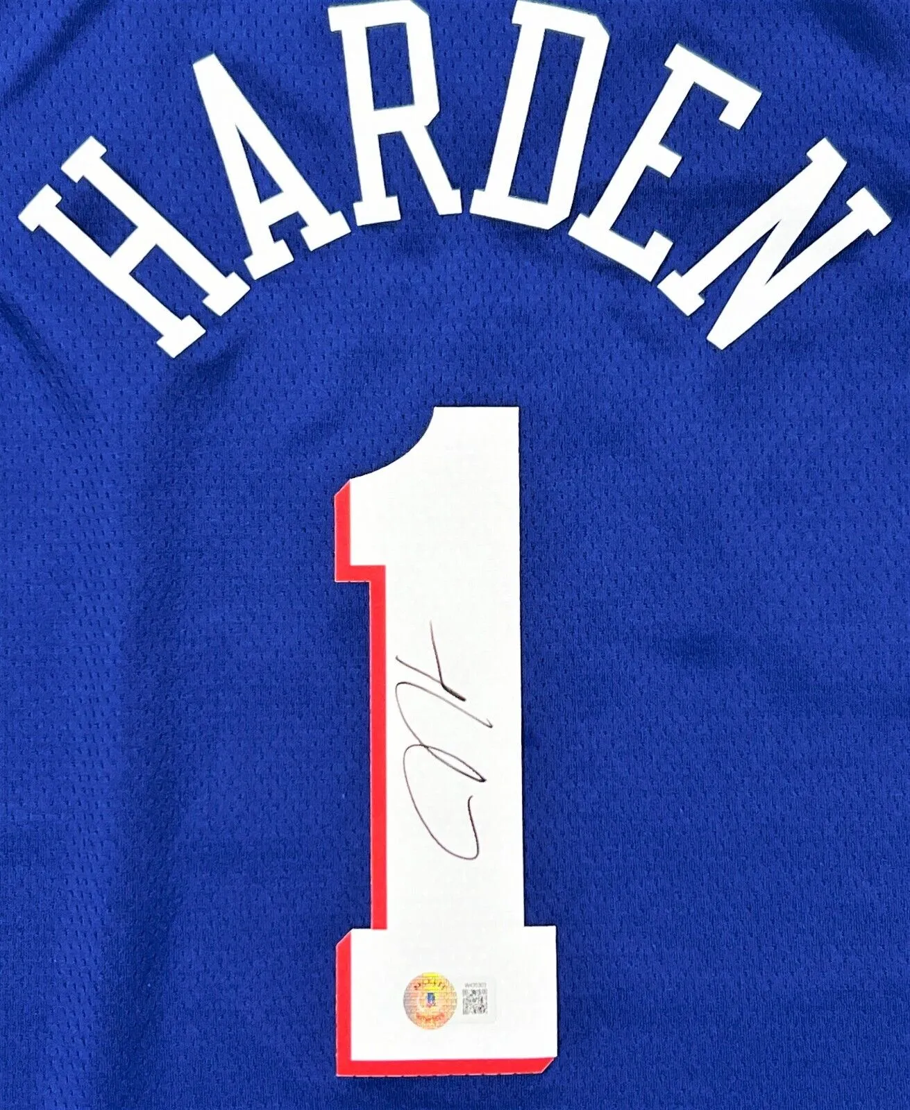 James Harden 76ers Signed Authentic Nike Royal Blue Swingman Jersey BAS