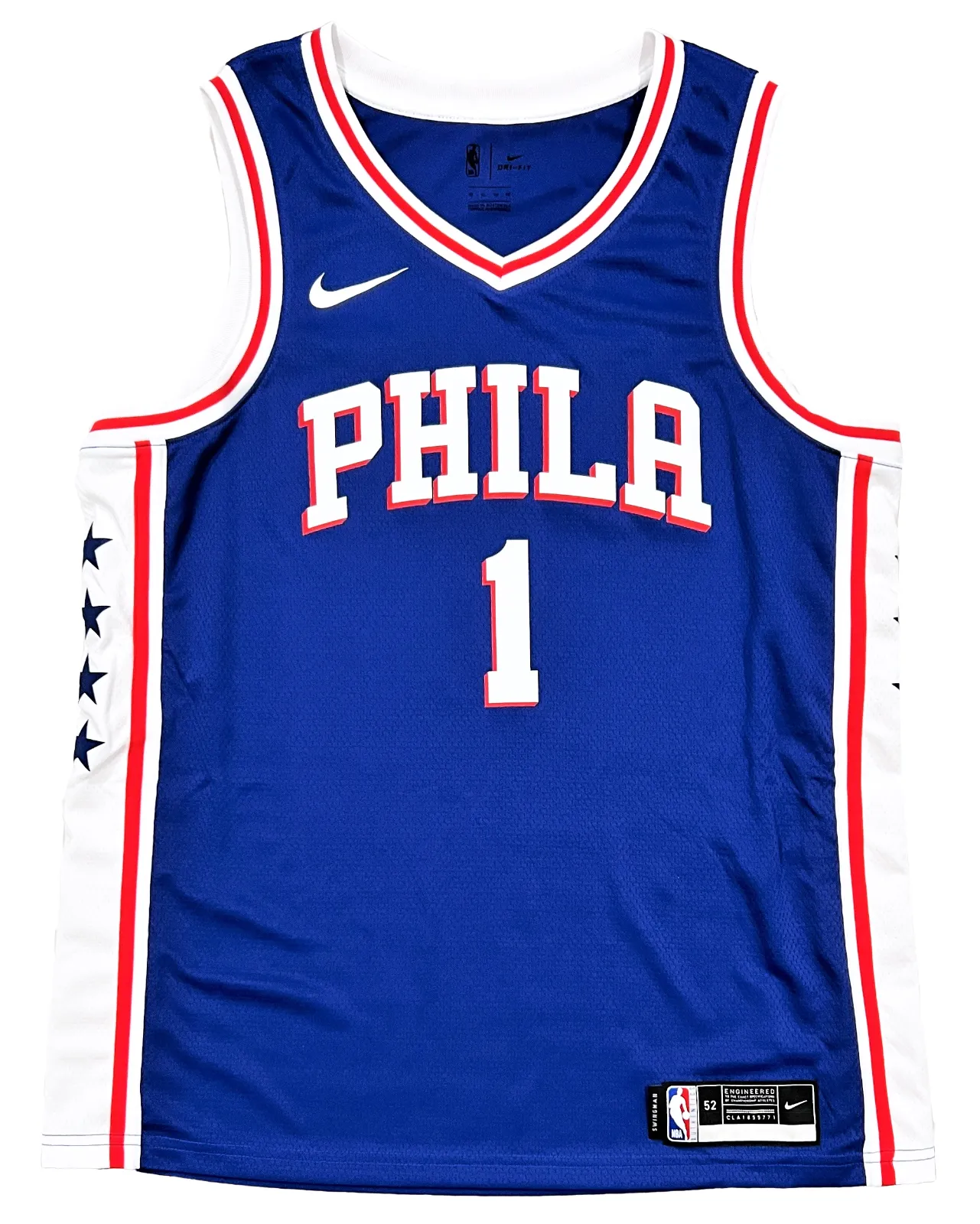James Harden 76ers Signed Authentic Nike Royal Blue Swingman Jersey BAS