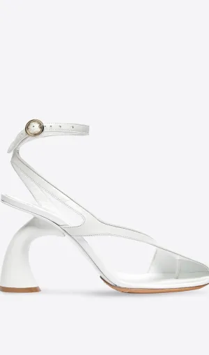 Janelle Cutout Heeled Sandals - White