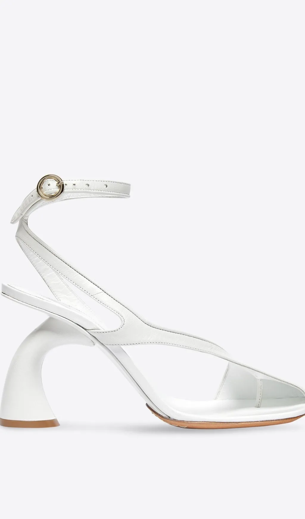 Janelle Cutout Heeled Sandals - White
