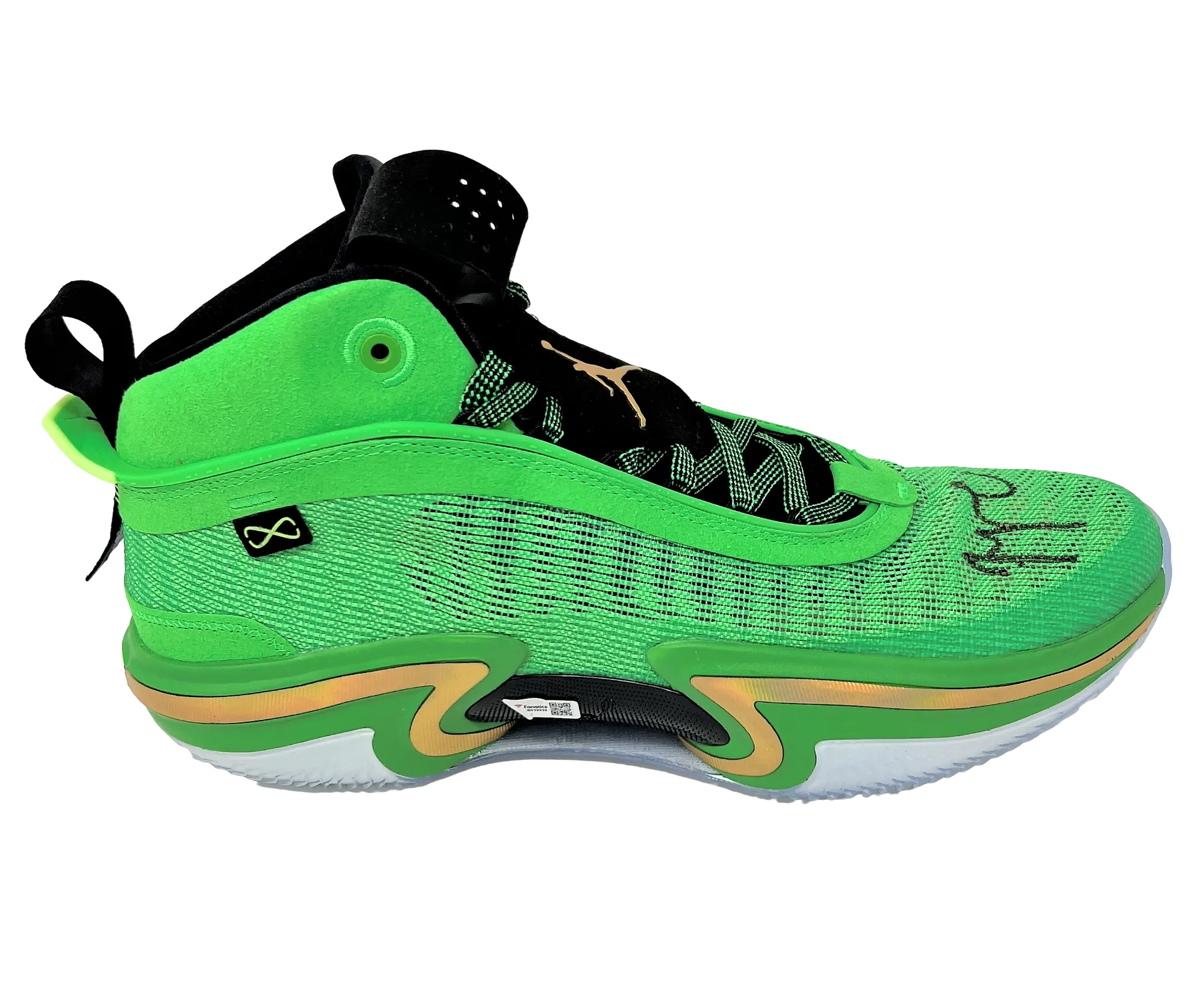 Jayson Tatum Celtics Signed Nike Air Jordan 'Green Spark' Right Sneaker FANATICS