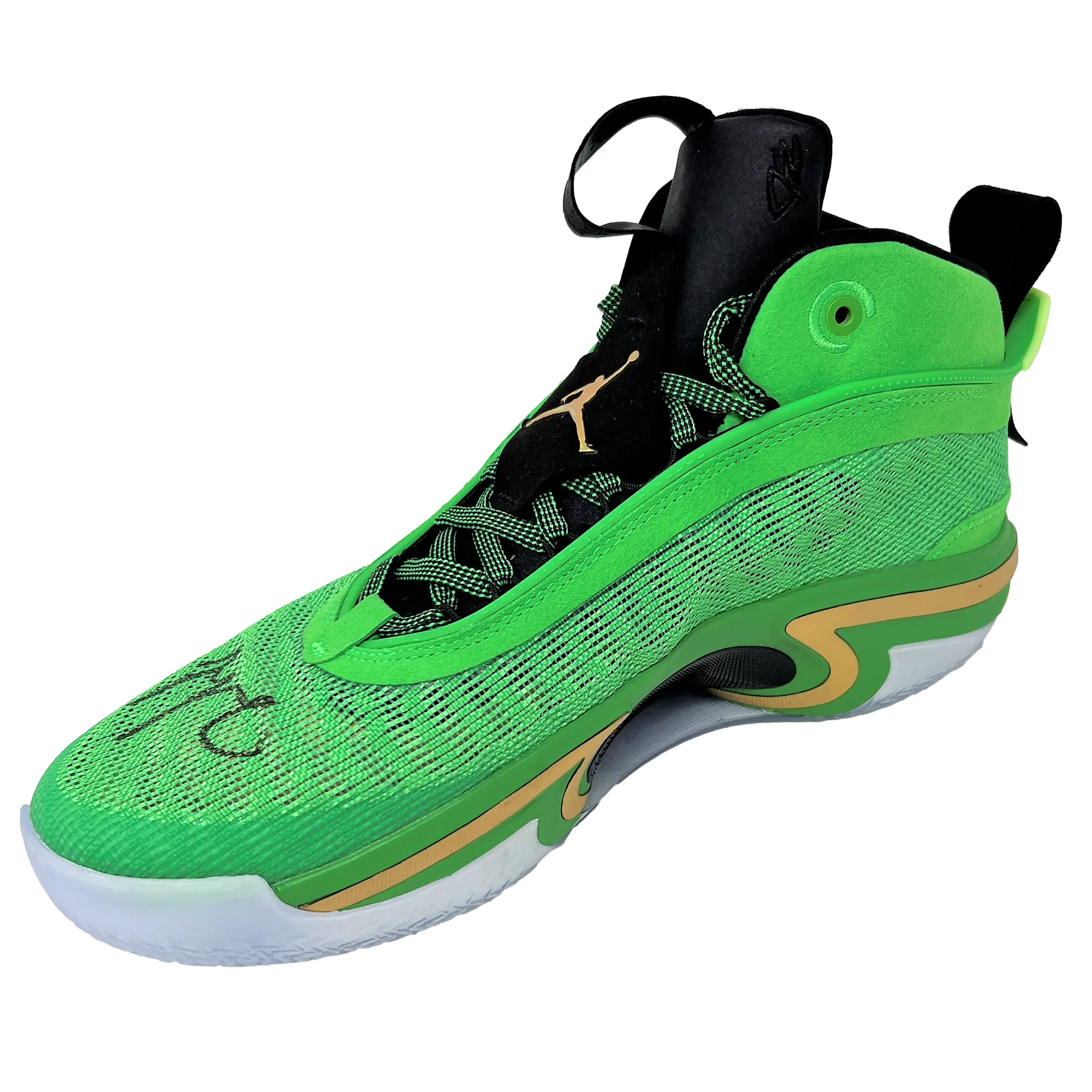 Jayson Tatum Celtics Signed Nike Air Jordan 'Green Spark' Right Sneaker FANATICS