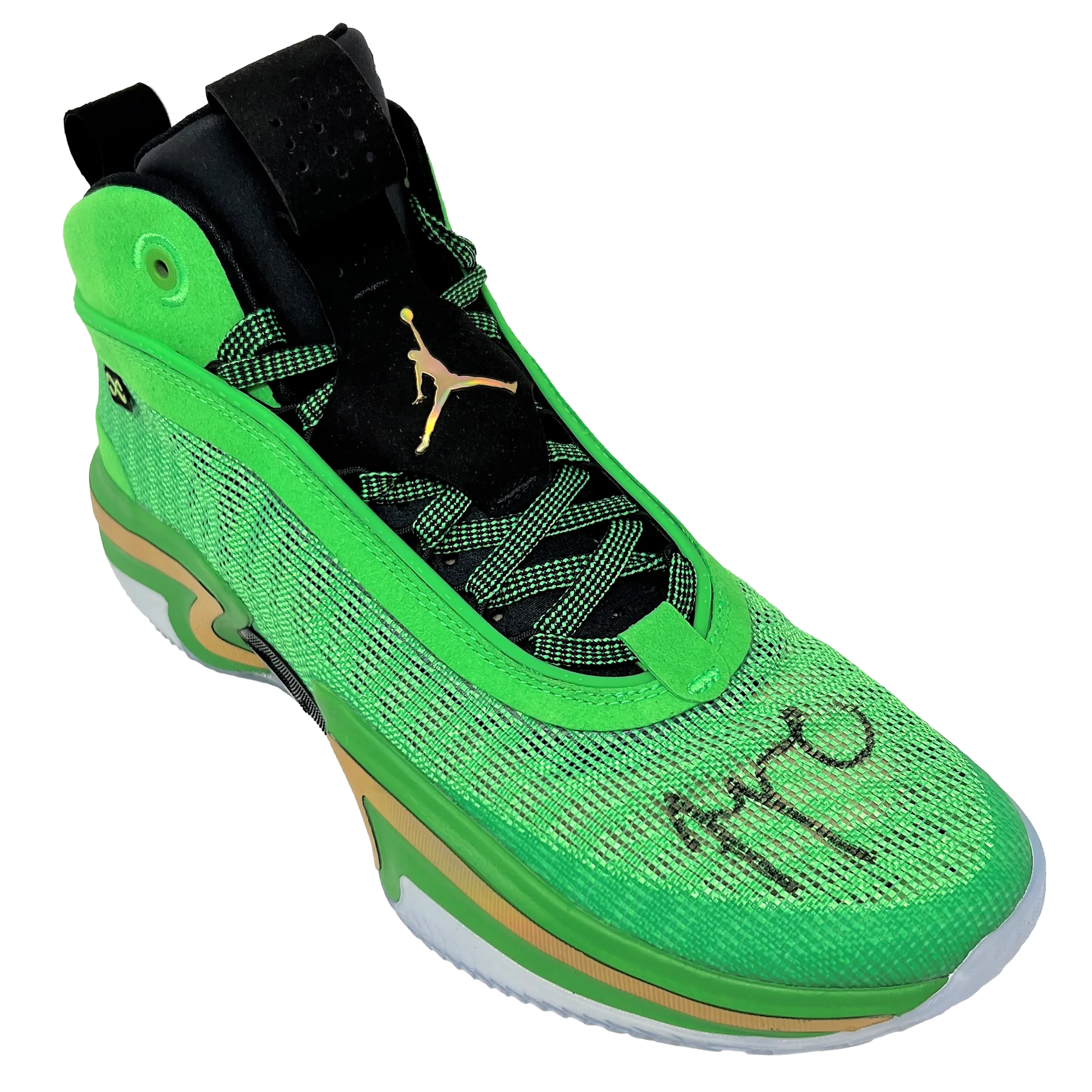Jayson Tatum Celtics Signed Nike Air Jordan 'Green Spark' Right Sneaker FANATICS