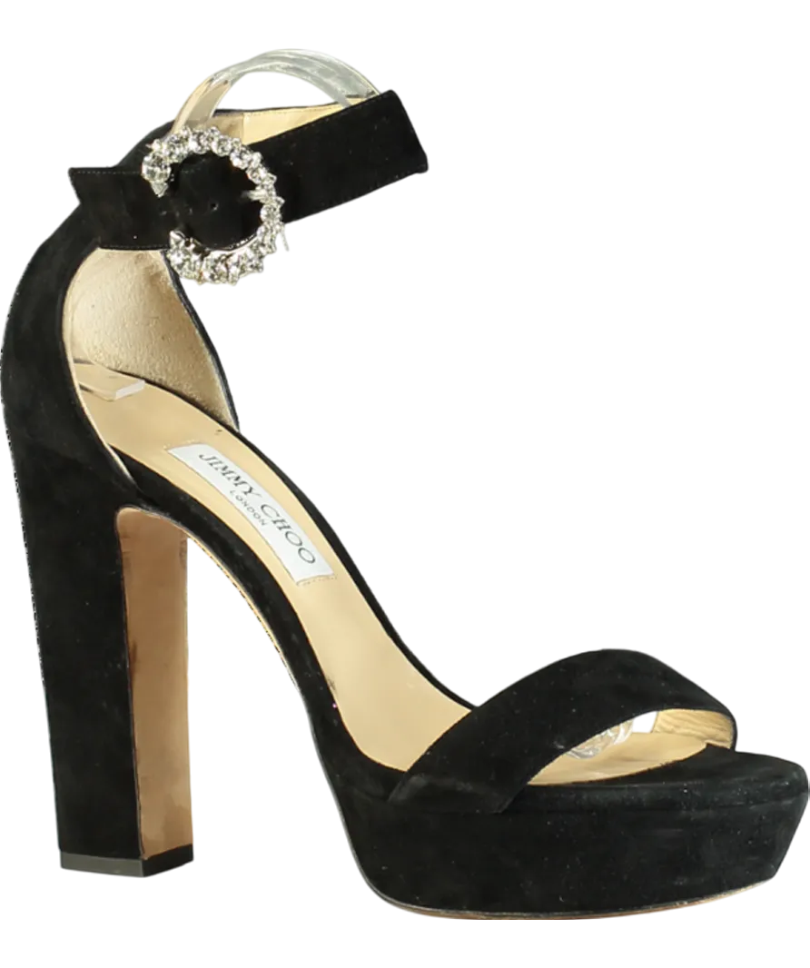 Jimmy Choo Black Mionne 120mm Platform Sandals UK 8 EU 41 👠