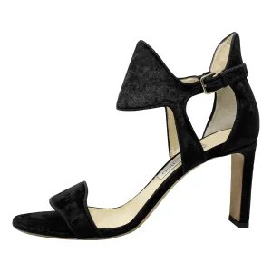 Jimmy Choo Molly 85 Velvet Ankle Harness Sandals Size EU 40