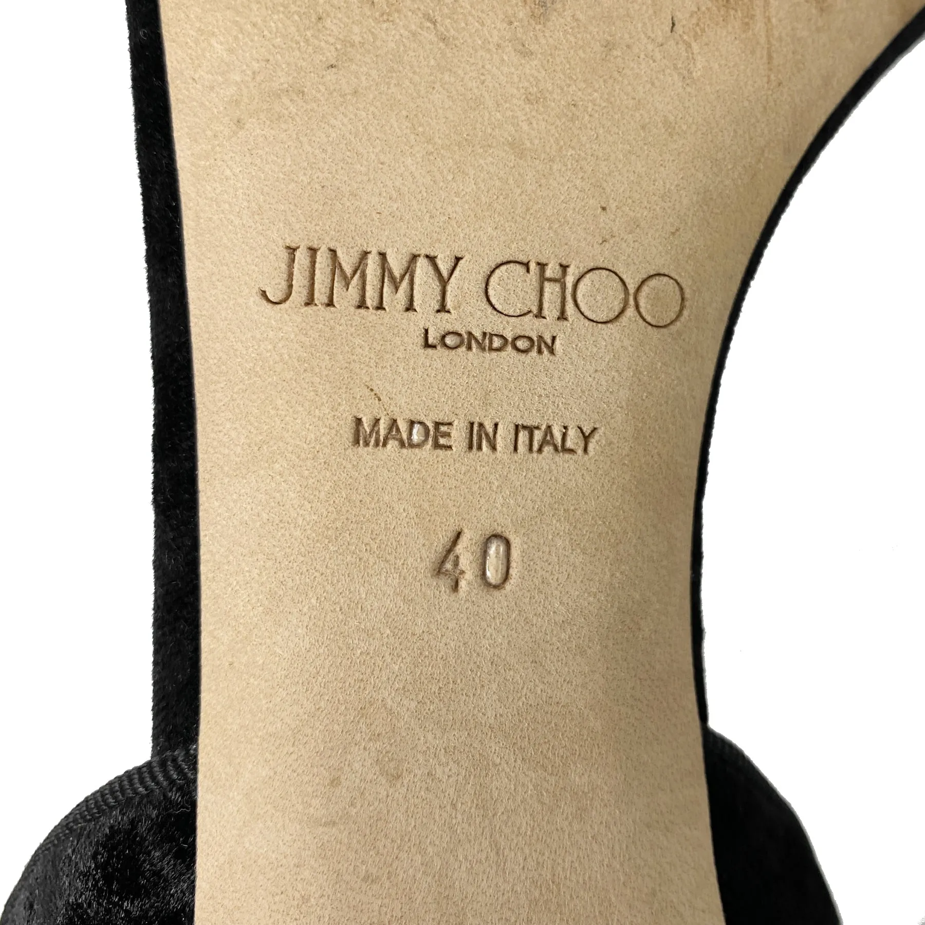 Jimmy Choo Molly 85 Velvet Ankle Harness Sandals Size EU 40