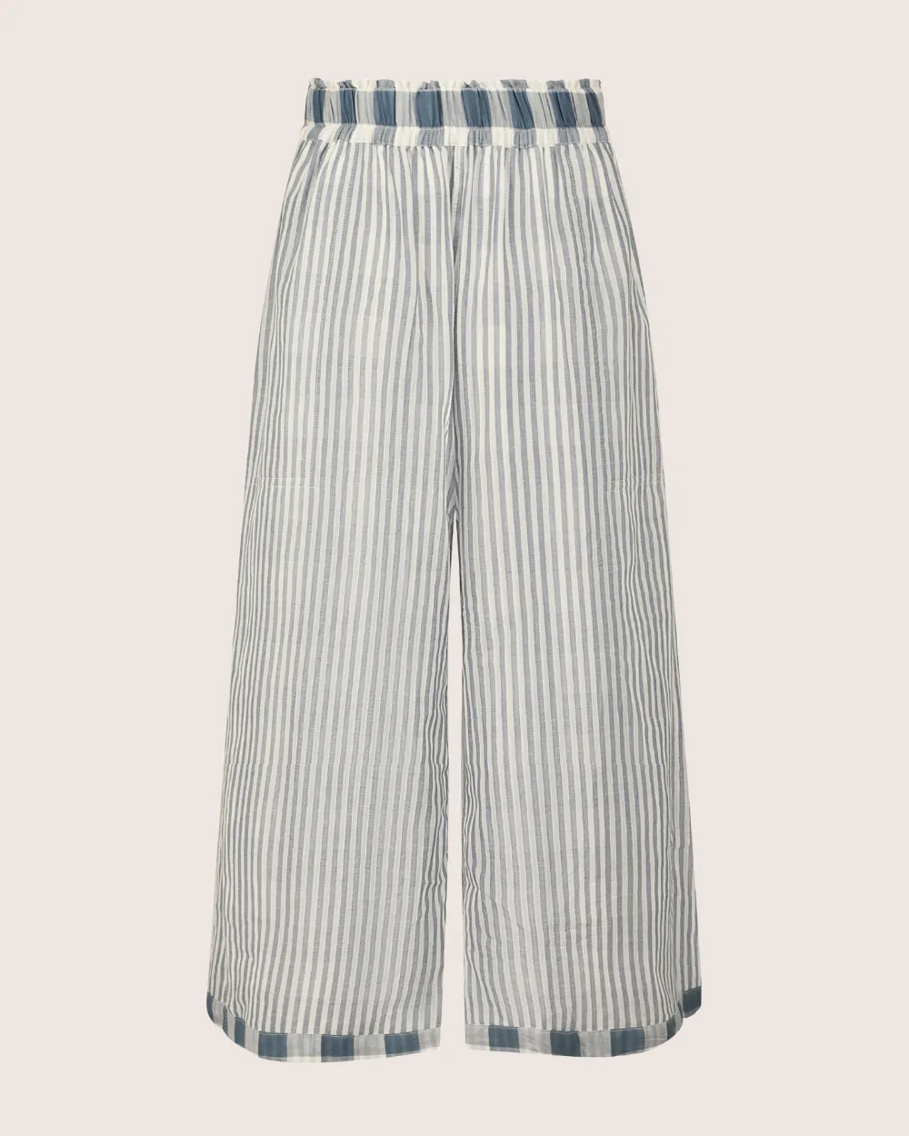 Judy Multicolour Marine Check Print Reversible Crop Trousers