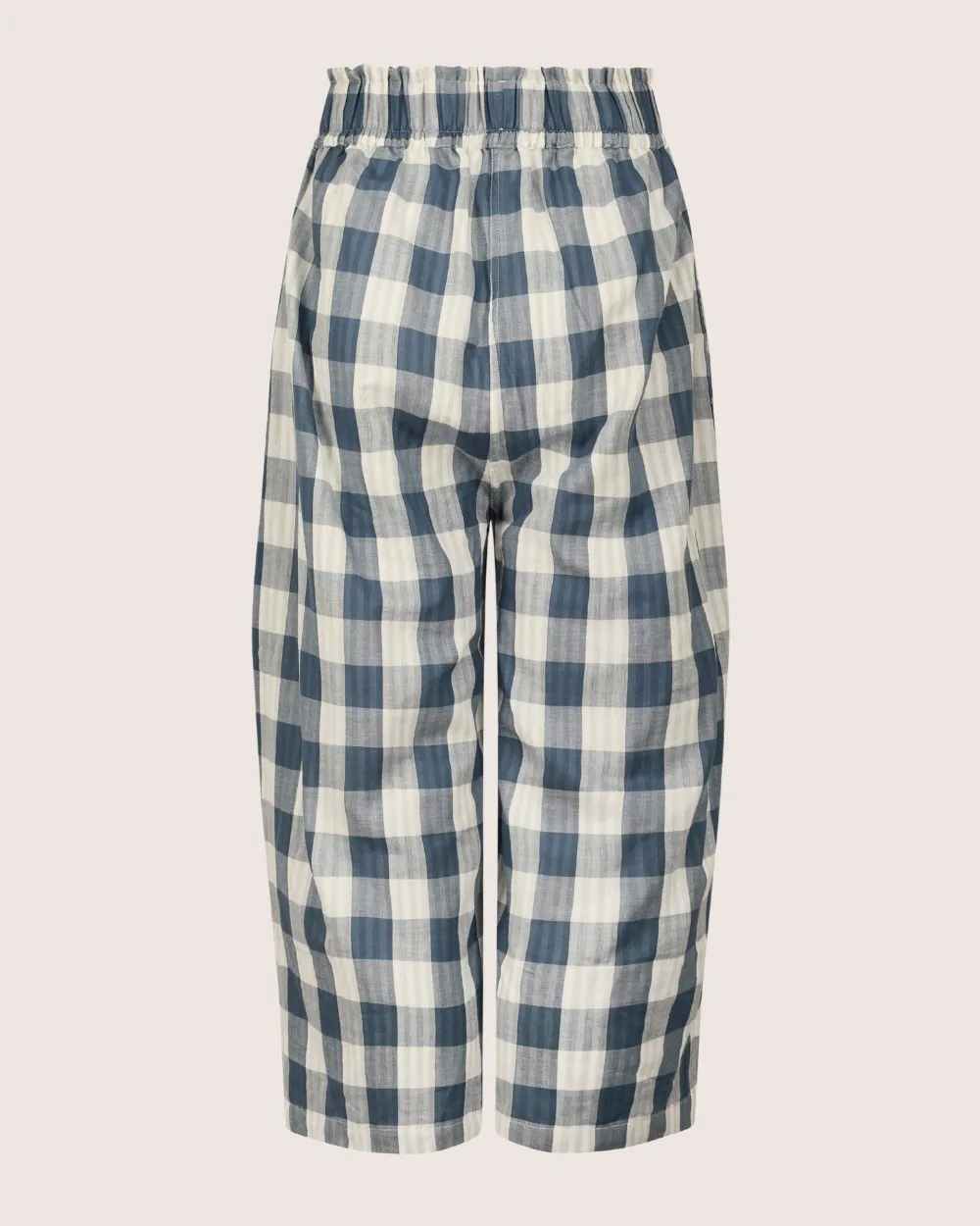 Judy Multicolour Marine Check Print Reversible Crop Trousers