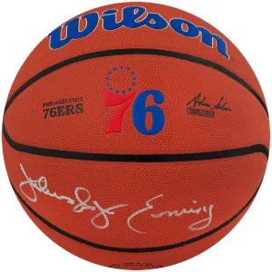 Julius 'Dr. J' Erving Signed Wilson 76ers Logo NBA Basketball - (SCHWARTZ COA)