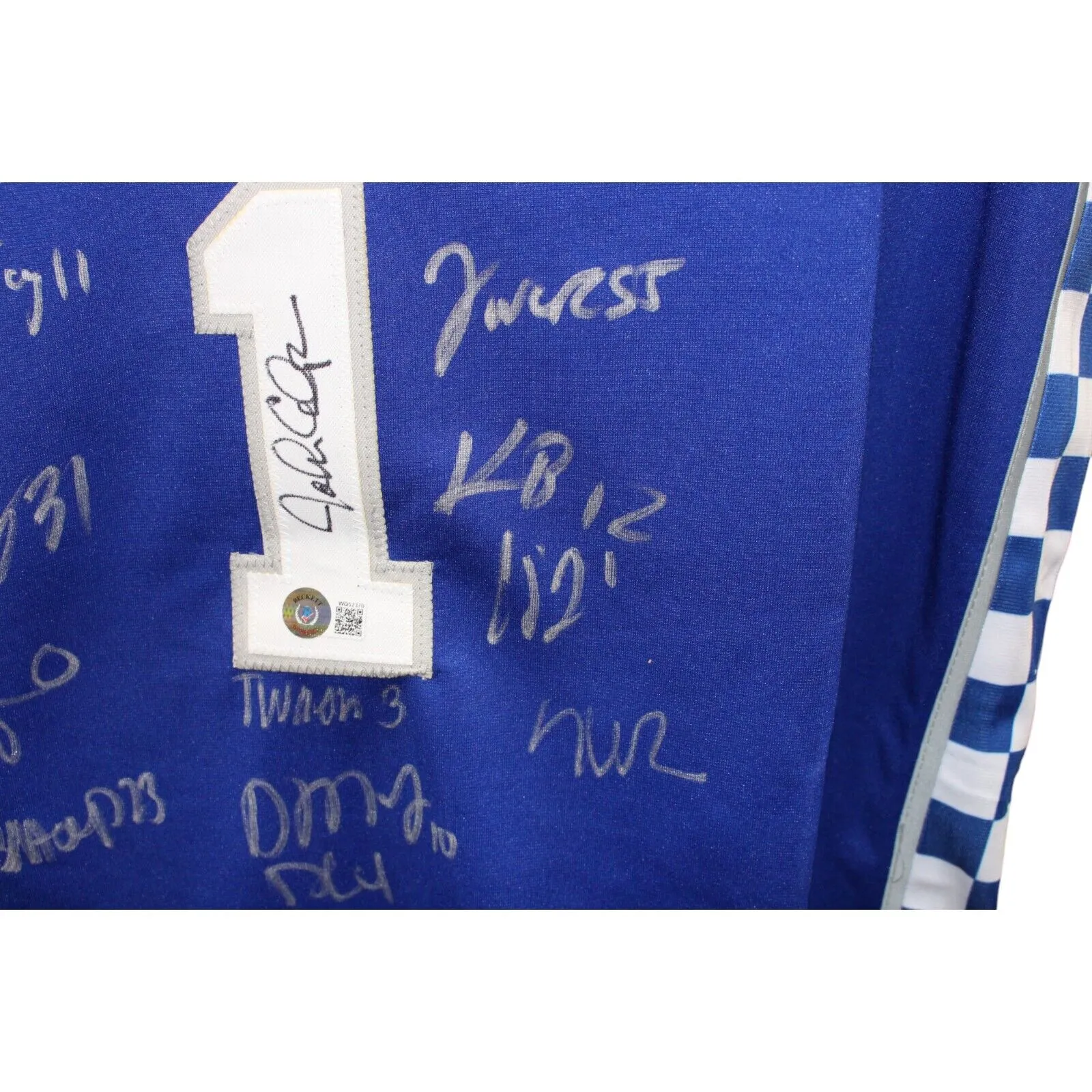 Kentucky Wildcats 21/22 Team Signed College Style Jersey Calipari BAS 43446