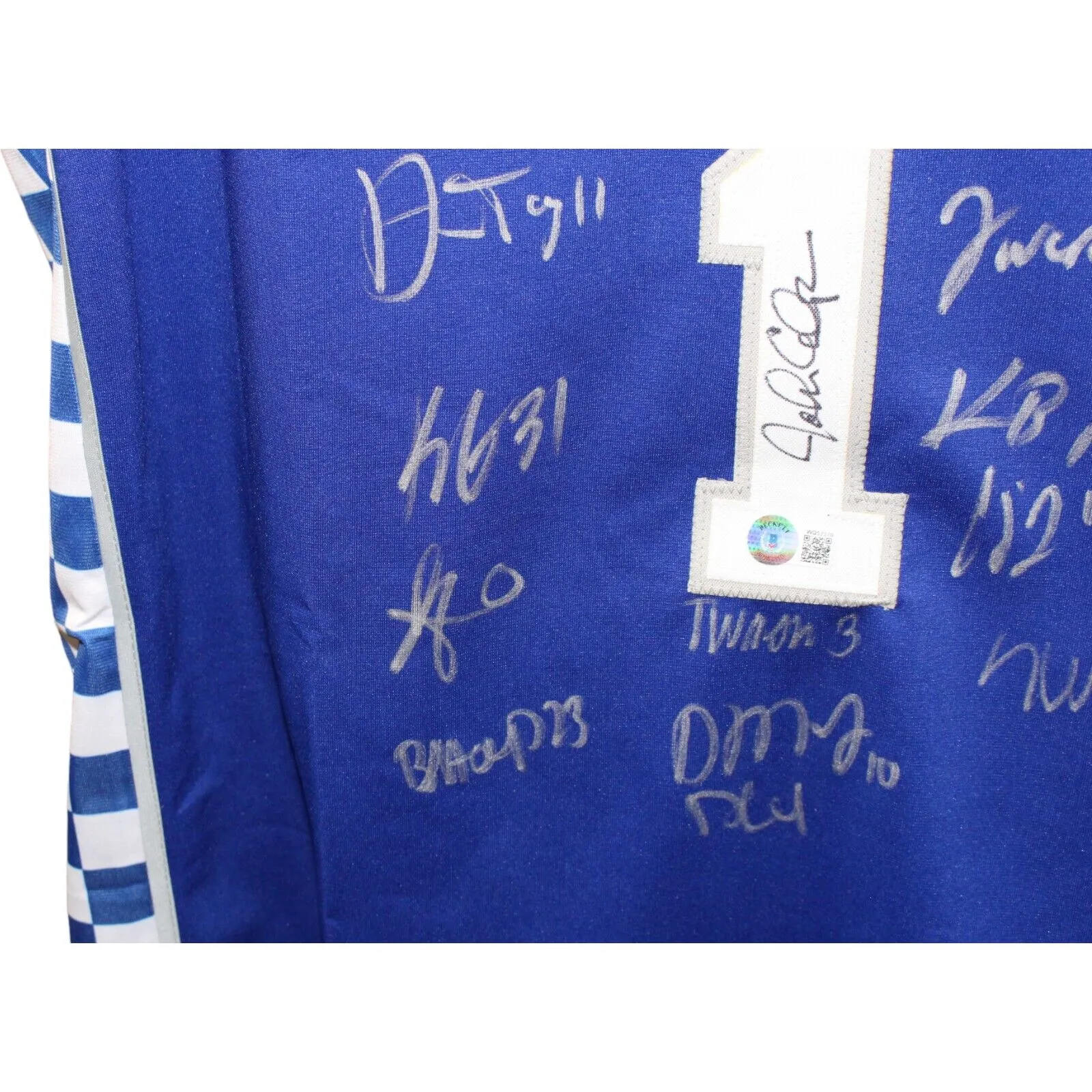 Kentucky Wildcats 21/22 Team Signed College Style Jersey Calipari BAS 43446