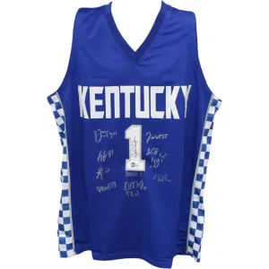 Kentucky Wildcats 21/22 Team Signed College Style Jersey Calipari BAS 43446