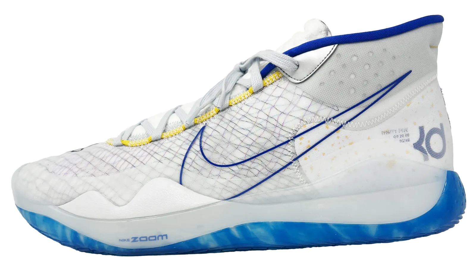 Kevin Durant Signed Nike Zoom KD 12 EP Warriors Home Sneaker L Shoe BAS