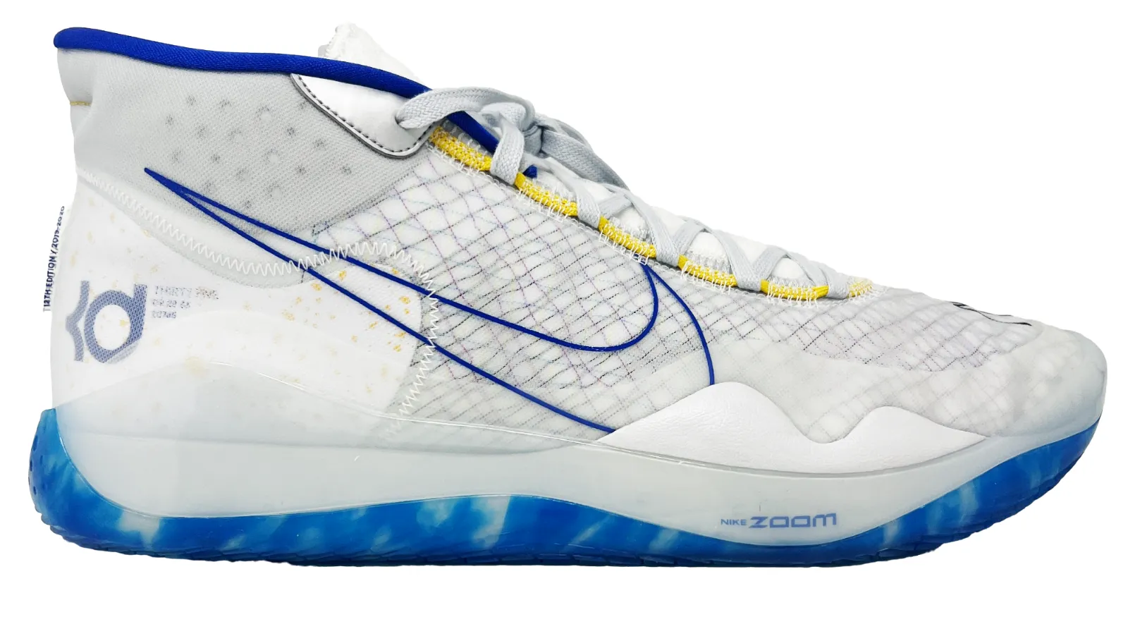 Kevin Durant Signed Nike Zoom KD 12 EP Warriors Home Sneaker R Shoe BAS