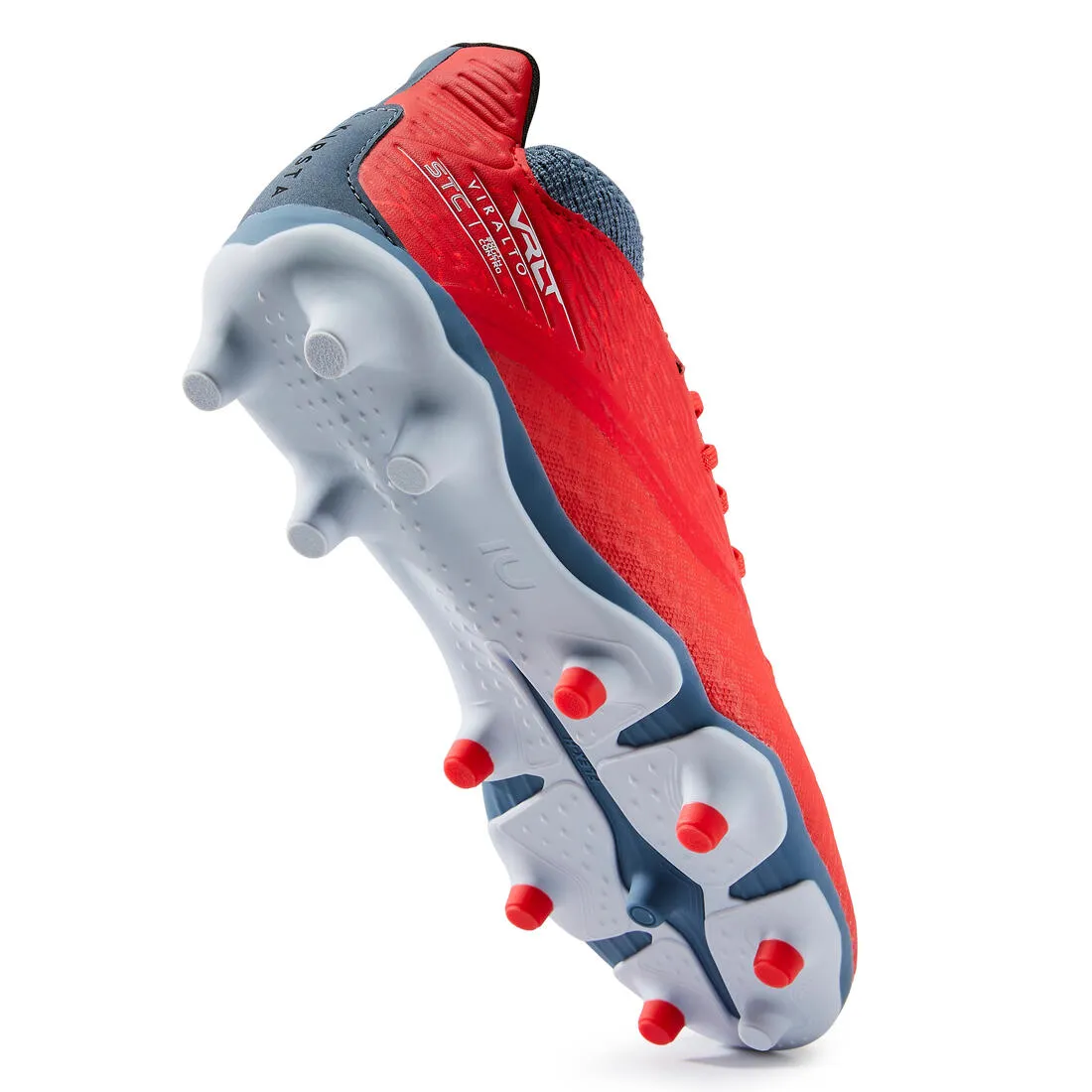 Kids' Lace-Up Football Boots Viralto III FG - Blue/Neon