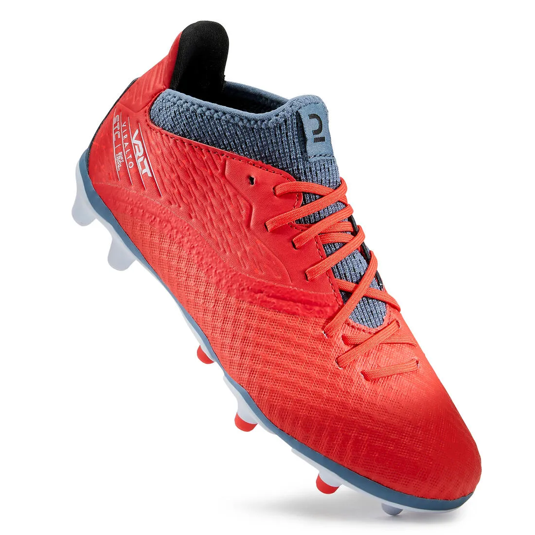 Kids' Lace-Up Football Boots Viralto III FG - Blue/Neon