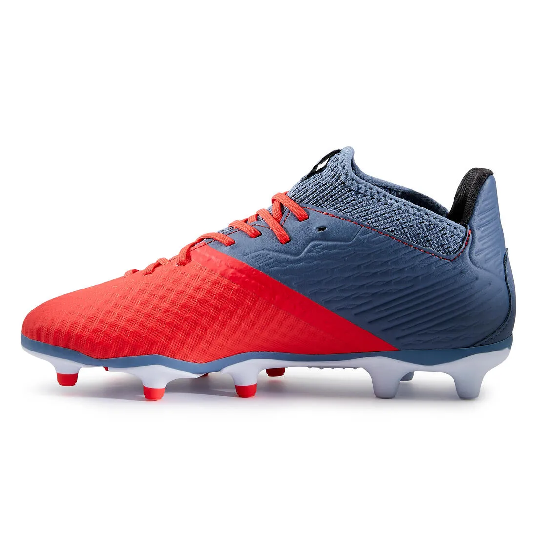 Kids' Lace-Up Football Boots Viralto III FG - Blue/Neon