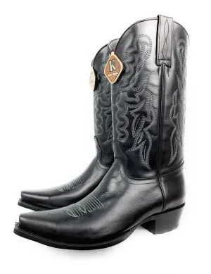 King Exotic Pull Up Leather Handmade Snip Toe Boots