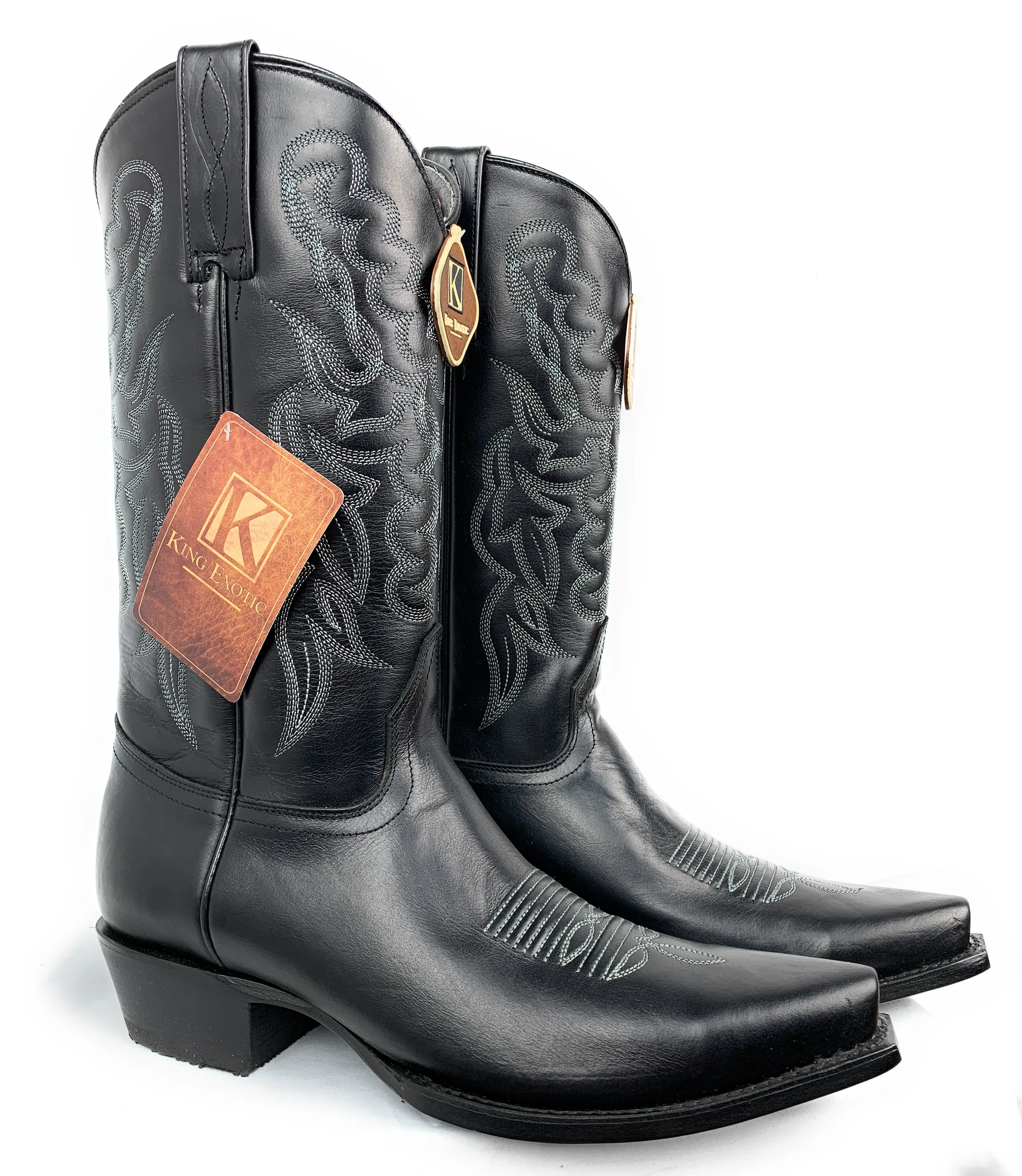 King Exotic Pull Up Leather Handmade Snip Toe Boots