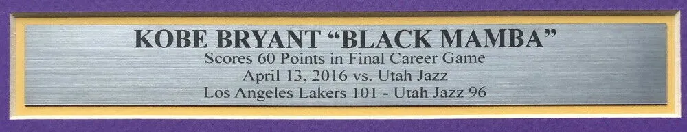 Kobe Bryant Framed Lakers 31x19 Last Game Photo Collage